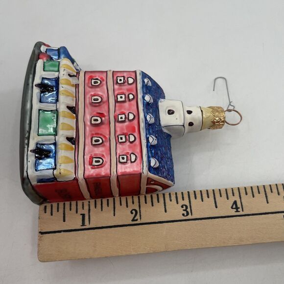 Landmark Creations Faneuil Hall Marketplace Boston Glass Ornament Hand Painted - Picture 13 of 13